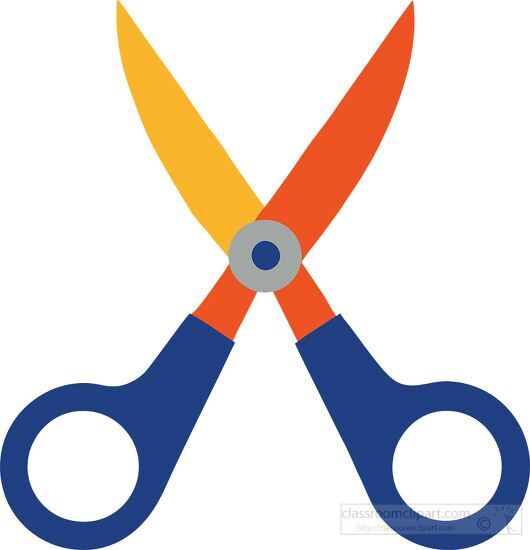 student scissors for simple cutting tasks at school clip art