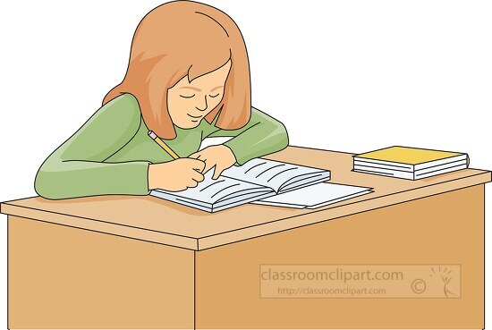 student working at desk 1127