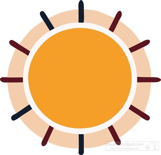 sun hand drawn weather icon