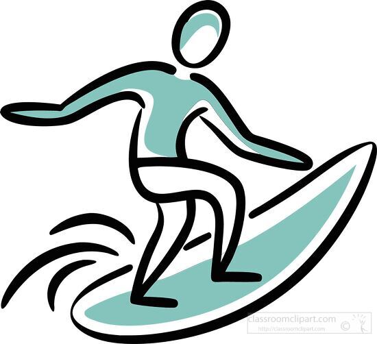 surfer on board icon