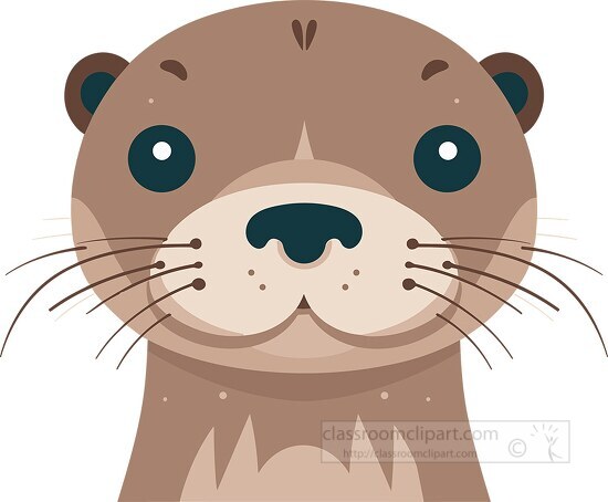 sweet otter animal face