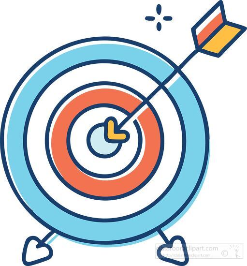 target icon with an arrow representing reaching goals