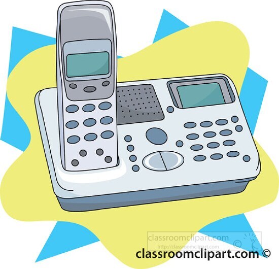 telephone answering messaging machine clipart