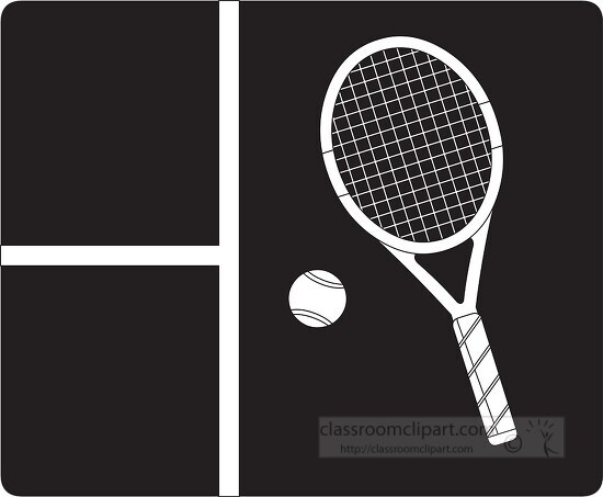 tennis sports black background clip art