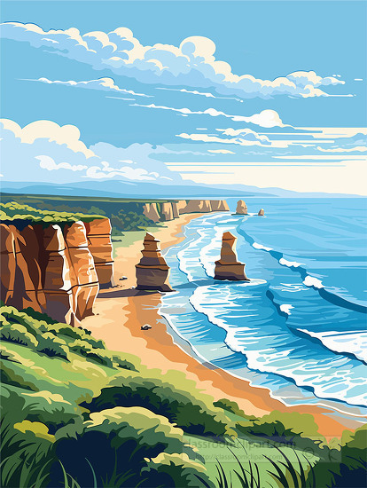 the coast of australia along the great ocean road