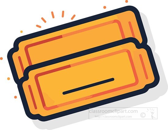 tickets icon style clip art