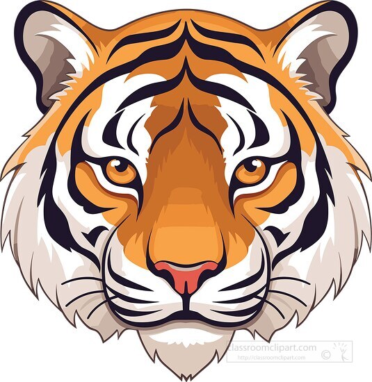 Tiger Clipart Tiger Face With Yellow Eyes   Tiger Face With Yellow Eyes 59782 