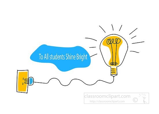 to all students shine bright animated clipart