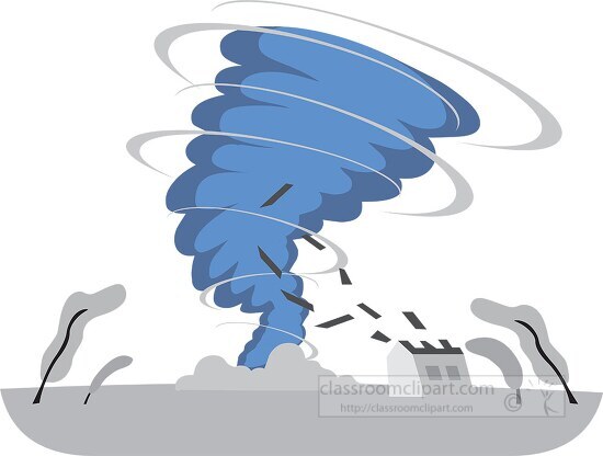 tornado violently rotating air makes contact causes damage to ho