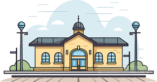 train station for arrival and departure building