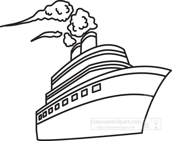 travel passenger ship outline