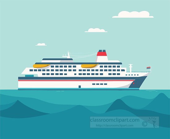 traveling on passenger cruise ship on the high sea