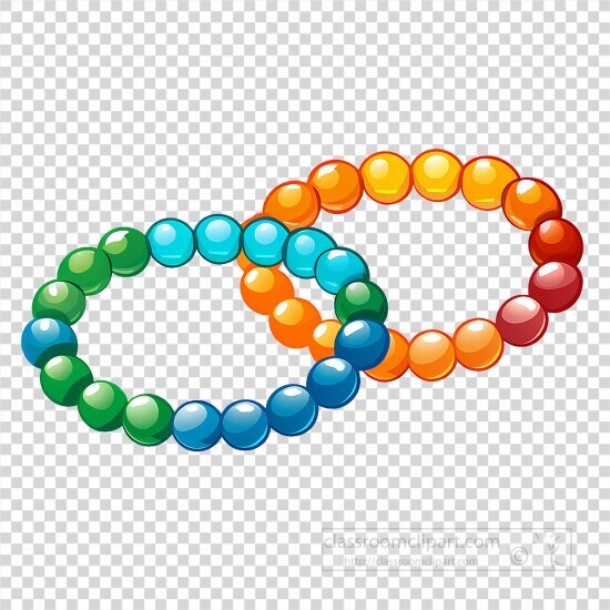 two colorful  round beaded braclet