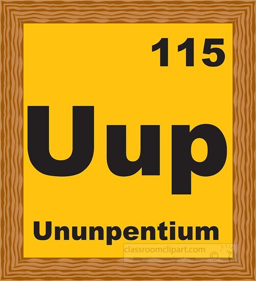 ununpentium periodic chart clipart