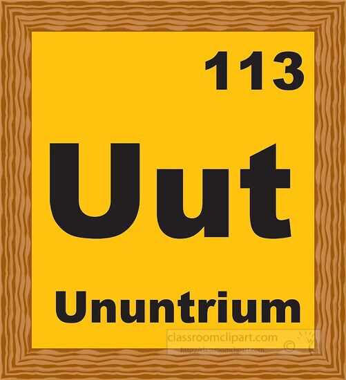 ununtrium periodic chart clipart
