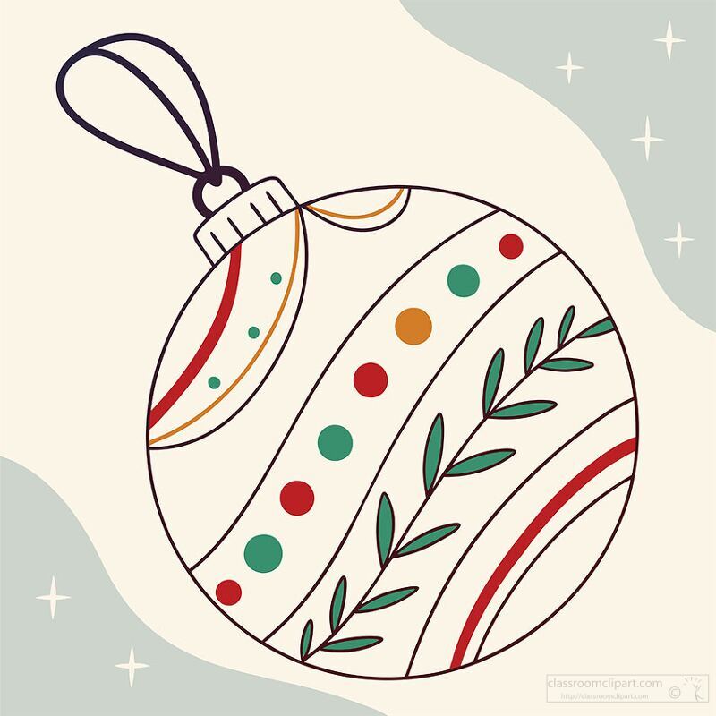 vector minimal christmas ball decorative for christmas