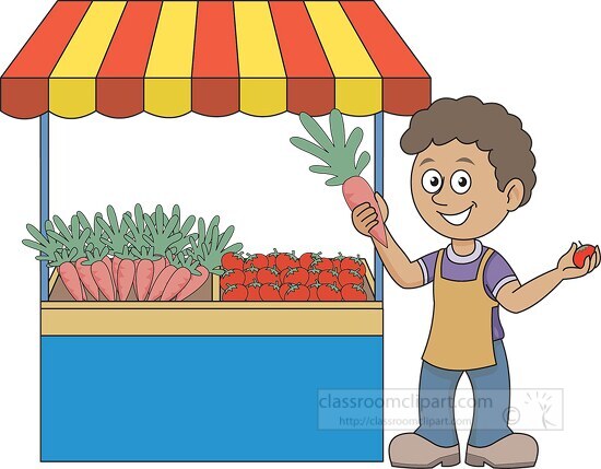 vegetable seller clipart