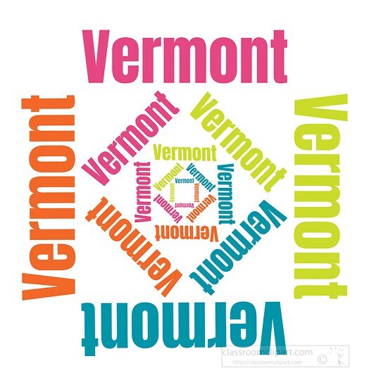 Vermont text design logo