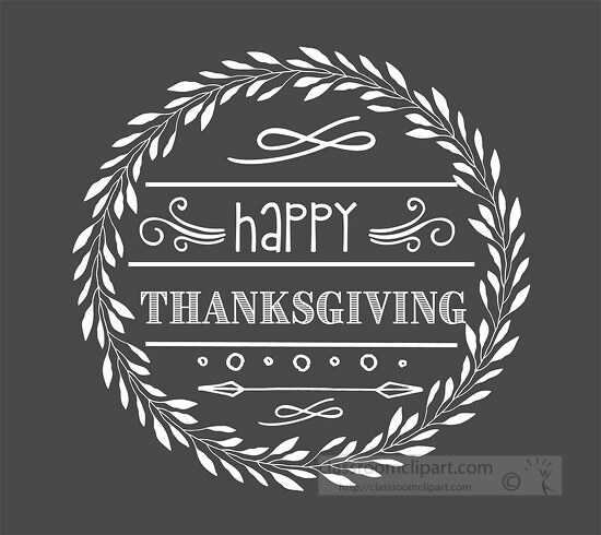 vintage happy thanksgiving calligraphy chalk sign