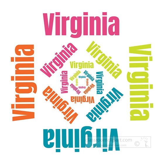 Virginia text design logo