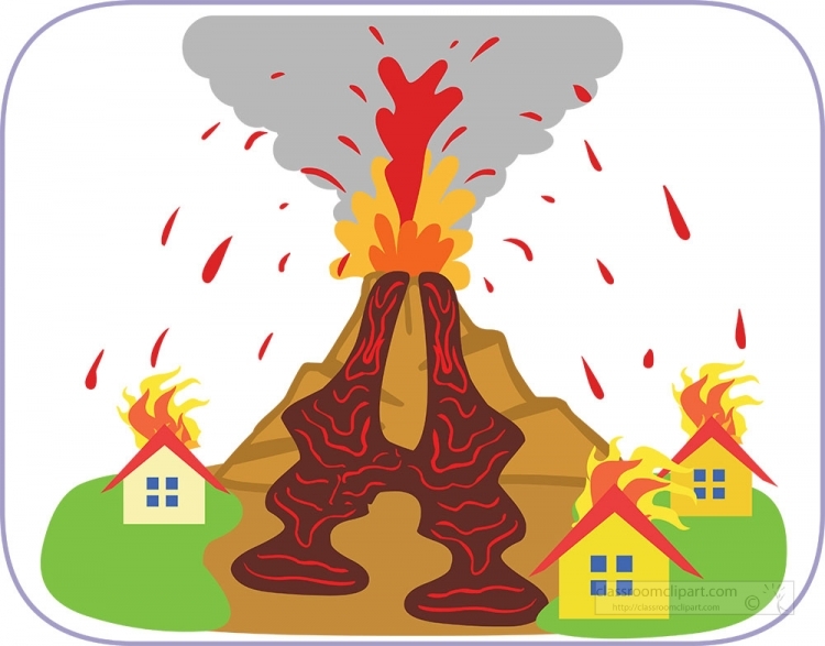 volcano blast Extreme Weather Clipart