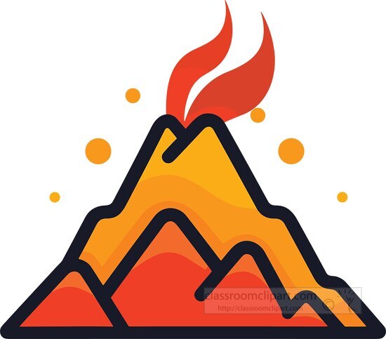 volcano icon clip art