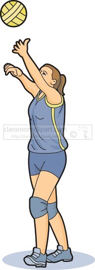 volleyball serving clipart