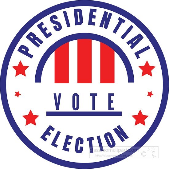 vote president election circle design