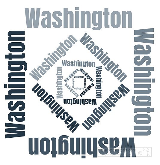 Washington text design logo