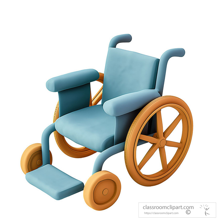 Wheelchair Icon 3d clay icon