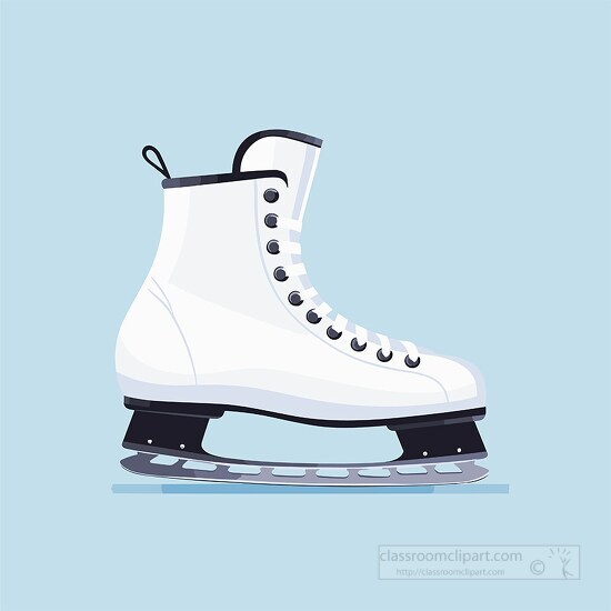 white ice skates side view