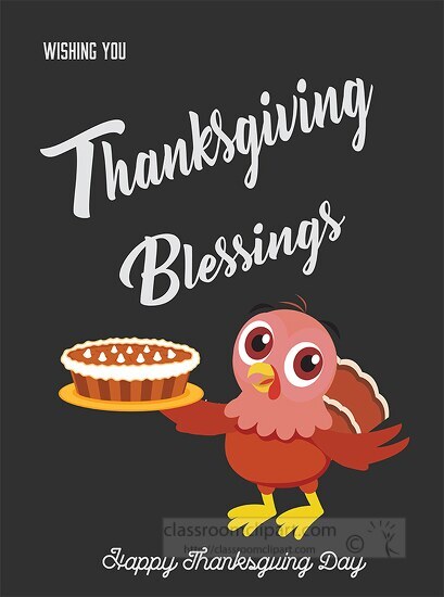 wishing you thanksgiving blessings clipart
