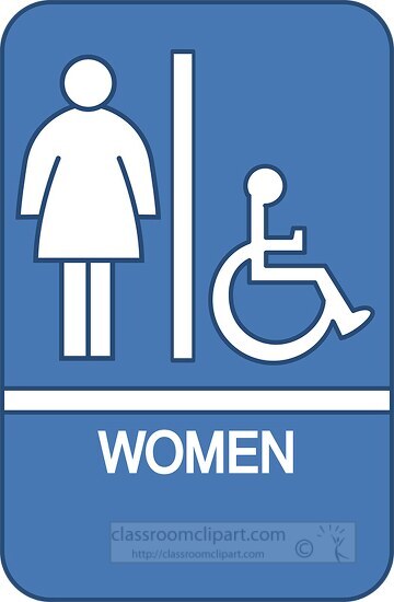 woman and wheelchair access to rest room
