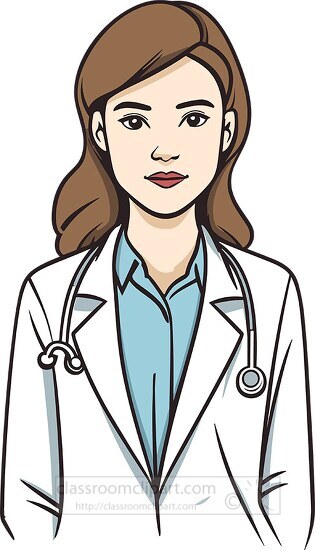 woman medical doctor wearing white lab coat
