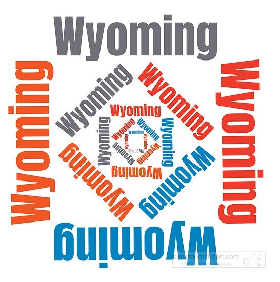 Wyoming text design logo