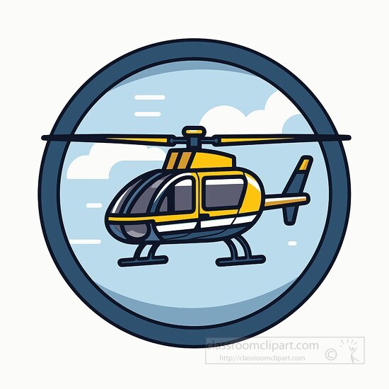 yellow helicopter icon clip art