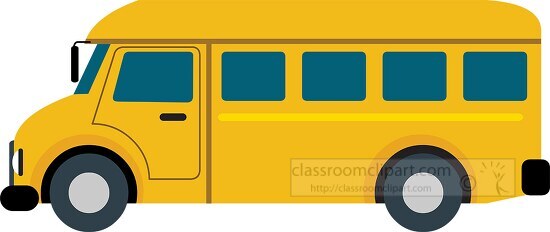 yellow mini bus used to transport passengers clipart