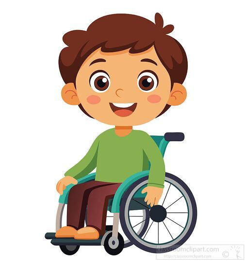 young boy in a wheelchair with a big smile and bright eyes