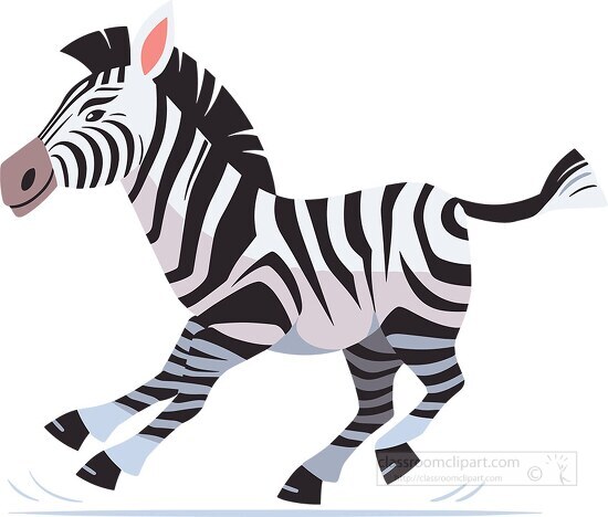 zebra full body running playful copy