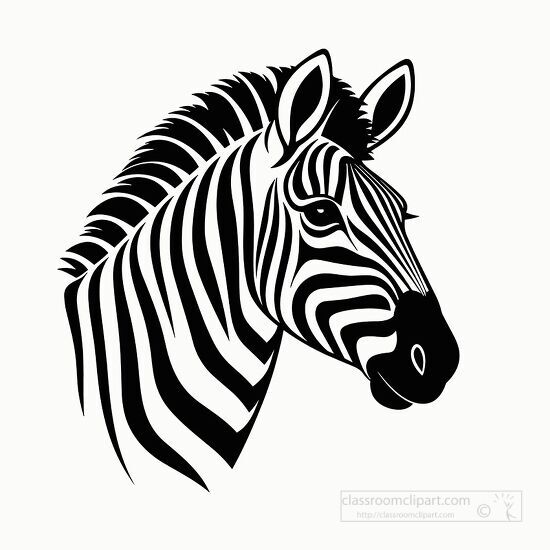 Animal Outline Clipart-zebra animal black outline clip art