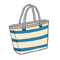  blue and white striped tote bag