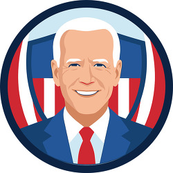 Joe Biden portrait with patriotic background