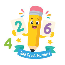 2nd Grade Numbers Pencil Holding Number Cards