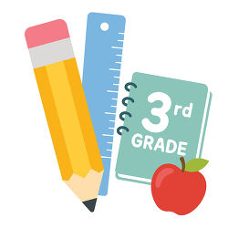 3rd Grade School Supplies With Pencil Ruler