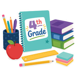 4th Grade Notebook And School Supplies