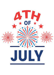 4th of july fireworks with stars
