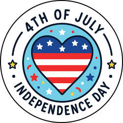 4th of July Independence Day Badge