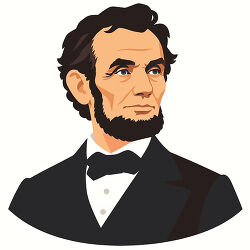 Abraham Lincoln Portrait Black Suit And Bow Tie