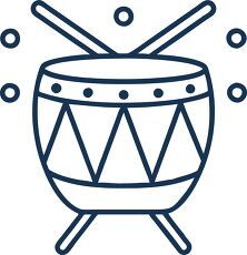 african drum simple line icon kwanzaa