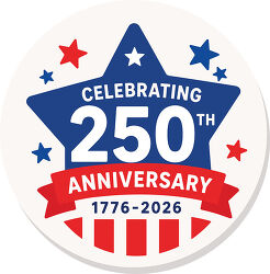 America 250th Anniversary Star Badge
